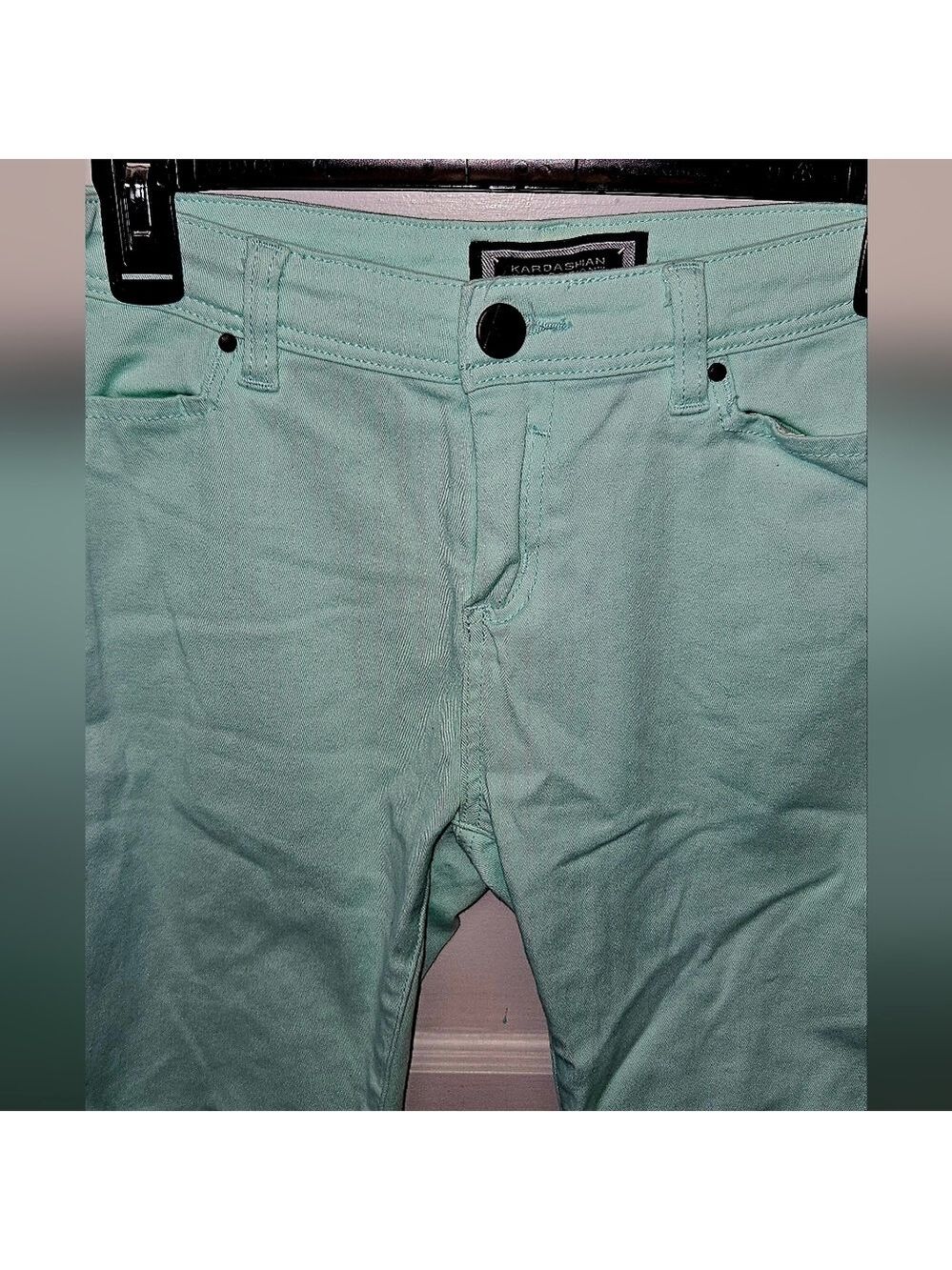 Kardashian Kollection Mint Low Rise Skinny Jeans Size 12 - Picture 4 of 7